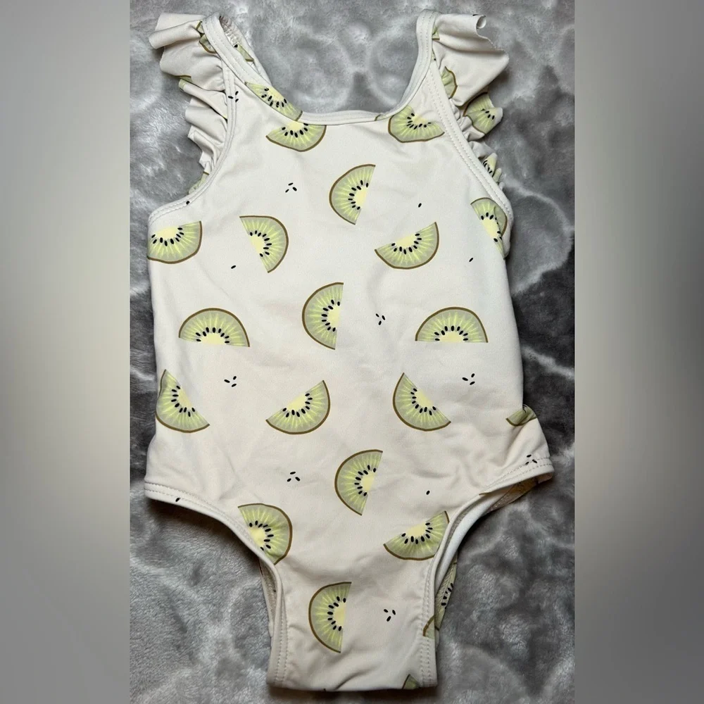 Petit Lem Baby Kiwi One-Piece Swimsuit- Size 3-6M